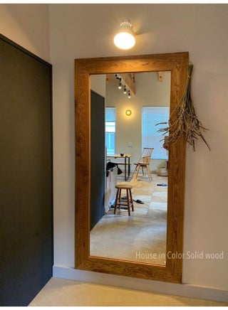 Stand Mirrors Wooden Brown  3X180X80 Cm