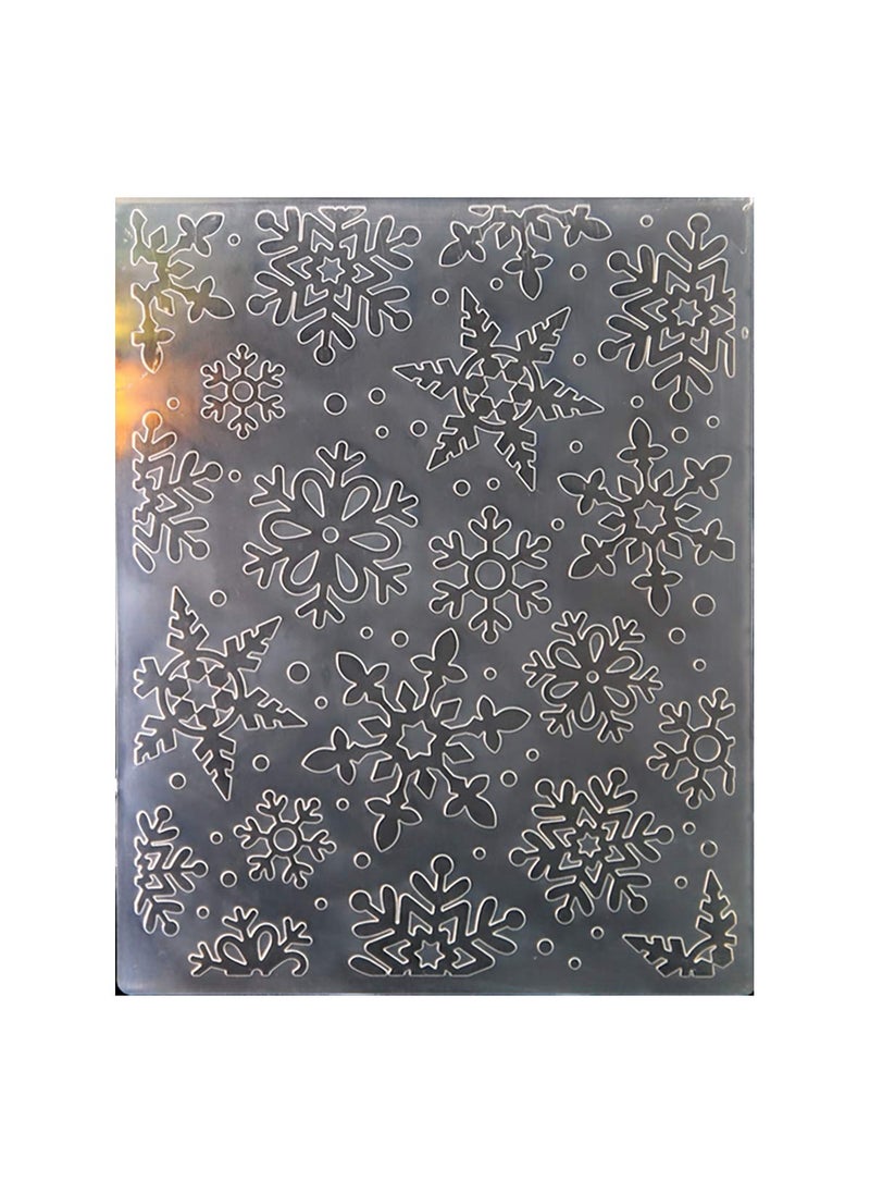 Kwan Crafts Kwan Crafts Christmas Snowflake Plastic Embossing Folders for Card Making Scrapbooking and Other Paper Crafts 121x152cm 
