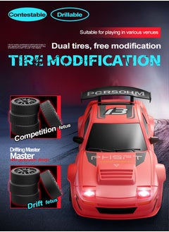 Harvestoy Harvestoy RC Drifting Car, 1:24 Scale, 4WD, High Speed ​​Remote Control Car, Truck with LED Light, Two Batteries, Drift Tires, Racing Sports Toy Car, Suitable for Adults, Boys and Girls, Children  - Image 3