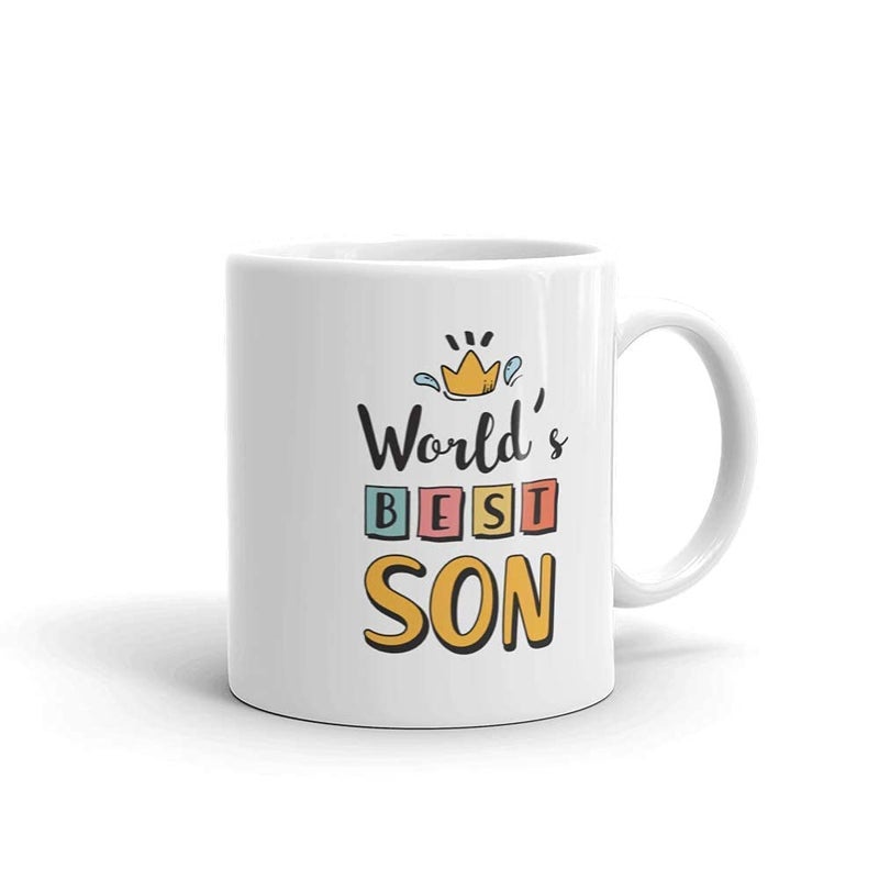 Oye Happy - World's Best Son Premium Coffee Mug - Best Gift for Son on Birthday/Graduation (Ceramic) (Microwavable) (330 ml) - Image 4