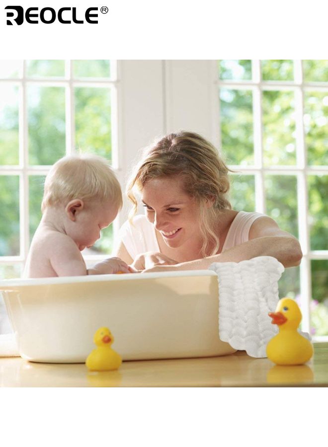 ريوكل 10 قطع مناشف ومناشف الأطفال ناعمة الشاش القطن الطبيعي مناديل مبللة للأطفال مجموعة منشفة قابلة لإعادة الاستخدام للوجه والاستحمام لحديثي الولادة والرضع والأطفال الصغار - Image 5