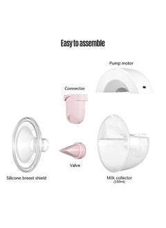 YOUHA YOUHA YH-7006 Wearable Hands Free Electric Breast Pump Silent Invisible Breast Pump 3 Modes 9 Levels of Suction 150ML Large Capacity with 24mm/28mm  Carrying Bag for Home Travel  - Image 2