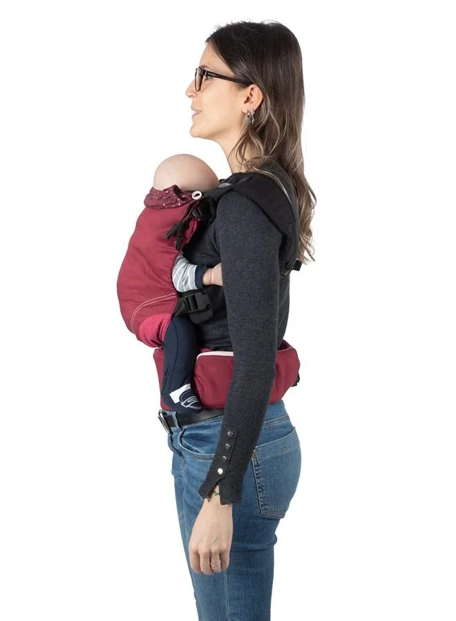 Chicco Myamaki Fit Baby Carrier (With Protective Hood) 0-15Kg, Burgundy Powder