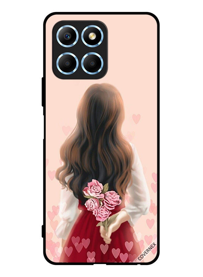 Covernex Protective Case Cover For Honor X6 Girl Hiding Flowers - Image 1