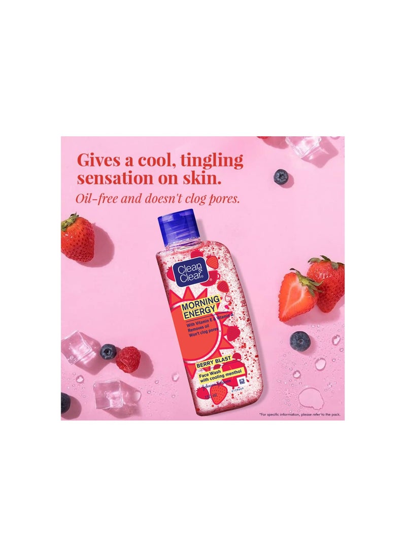 Clean & Clear Morning Energy Berry Blast Facewash Super Saver Pack 150ml(Pack of 2) + 100ml Free