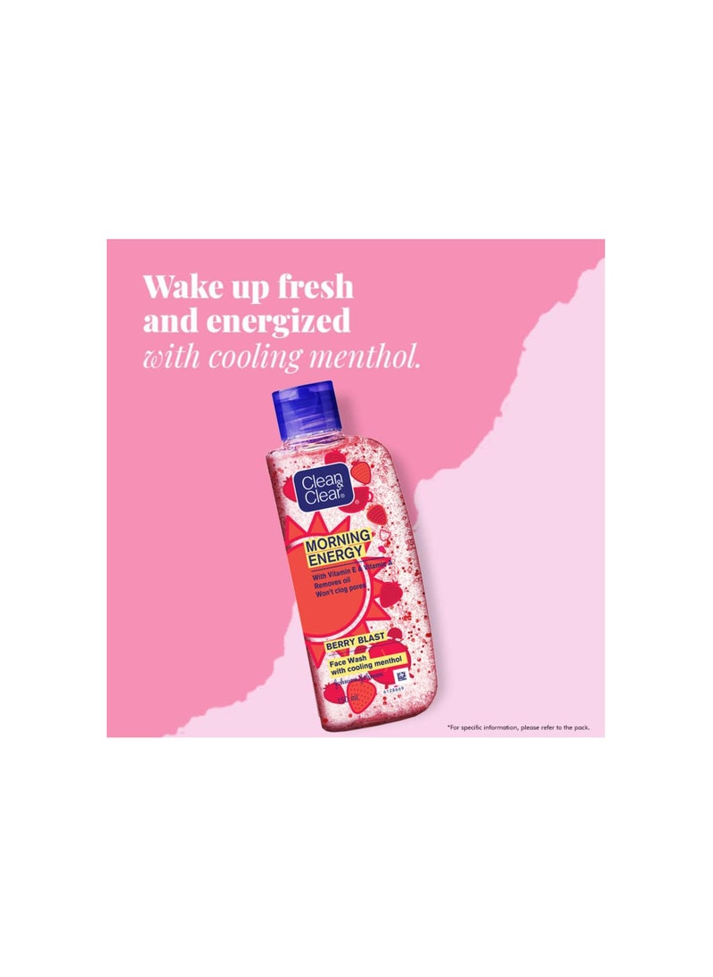 Clean & Clear Morning Energy Berry Blast Facewash Super Saver Pack 150ml(Pack of 2) + 100ml Free