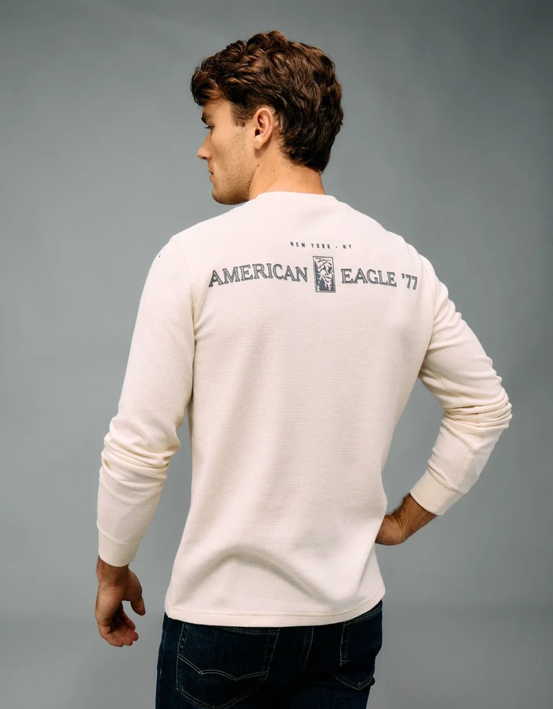 American Eagle  AE Graphic Thermal Shirt for Men | Best Price UAE
