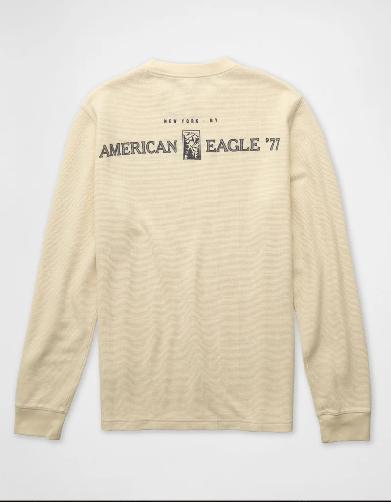 American Eagle  AE Graphic Thermal Shirt for Men | Best Price UAE