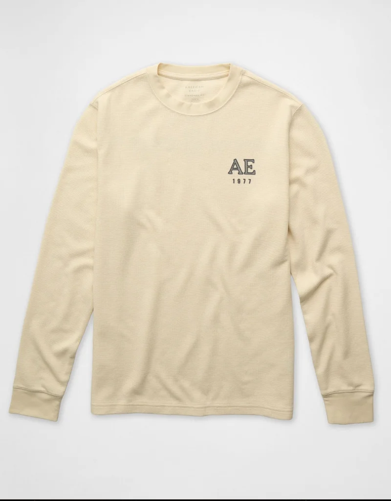 American Eagle  AE Graphic Thermal Shirt for Men | Best Price UAE