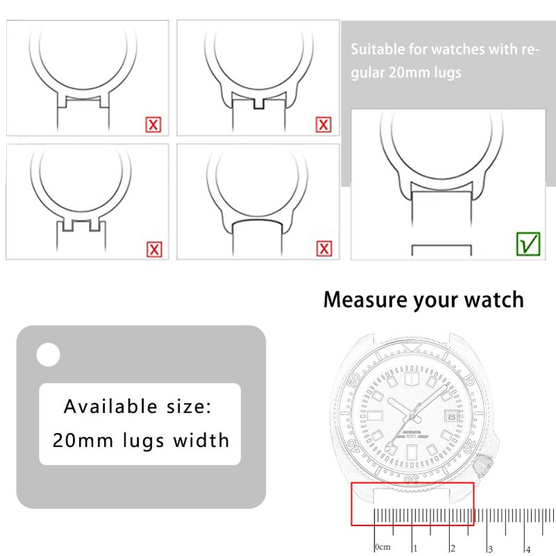 ADDIESDIVE 20 MM Black Silicon Watch Strap Waffle Soft Rubber Replacement Watch Band for Men and Women Watches - Image 4