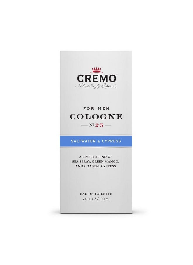 cremo Cremo Saltwater Cypress Cologne Spray, A Lively Blend of Sea Spray, Green Mango and Coastal Cypress, 3.4 Fl Oz  - Image 5