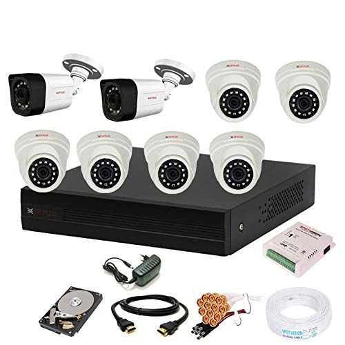 CP PLUS Wired 8 Channel HD DVR 1080p Outdoor Camera 24 MP 2Pcs Indoor Camera 24 MP 6Pcs 1 TB Hard Disk Full Combo Set - Image 1