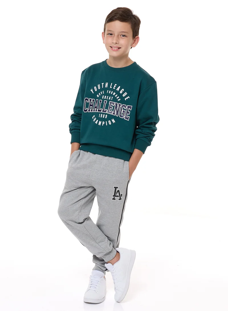 victor and jane Boys' Sweatshirt  (8-14yrs) Dk Green