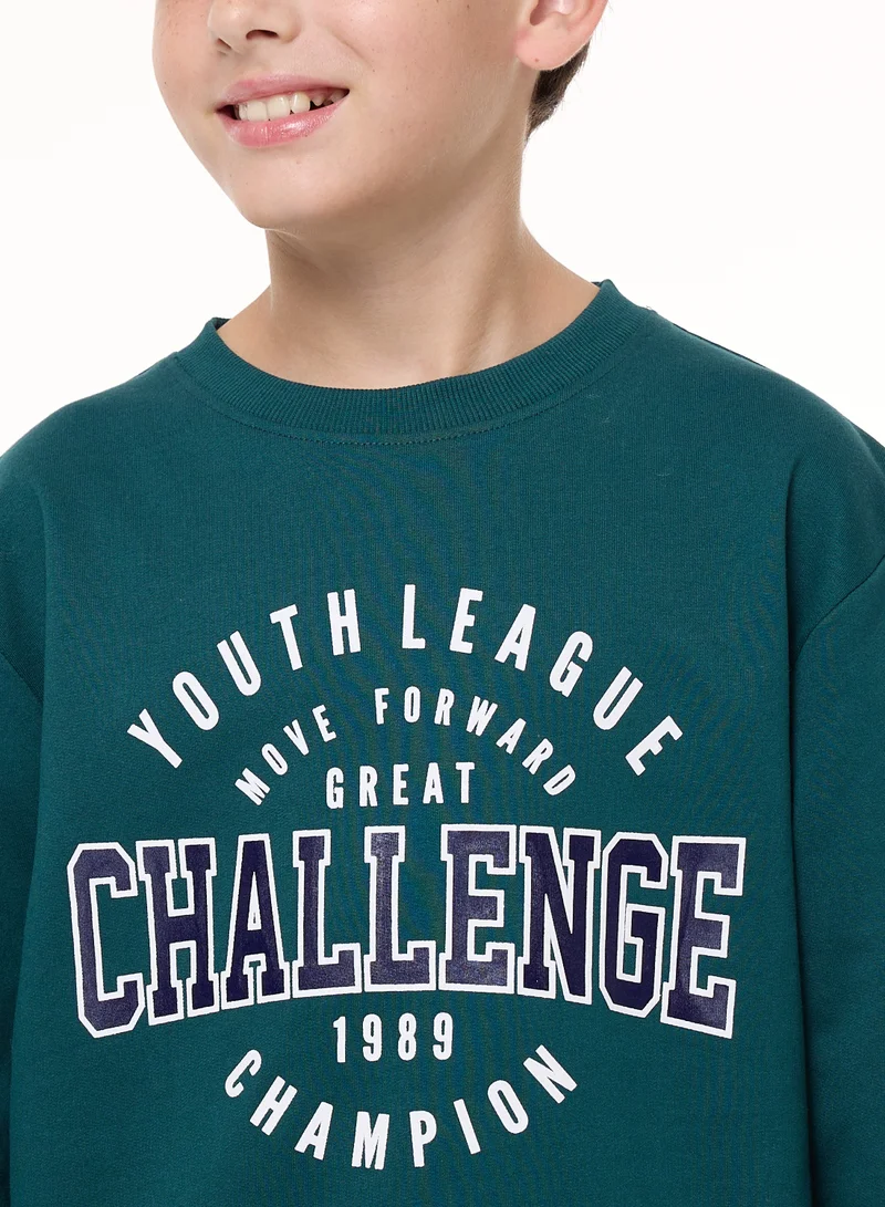 victor and jane Boys' Sweatshirt  (8-14yrs) Dk Green