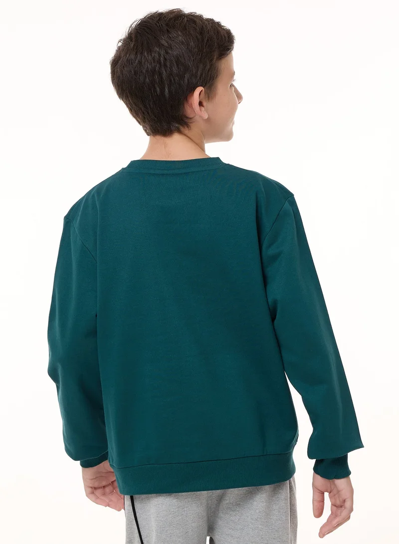 Victor And Jane  Boys' Sweatshirt  (8-14yrs) Dk Green for Men | Best Price UAE