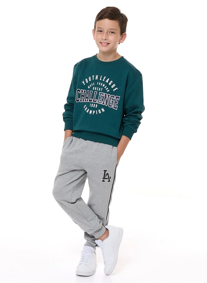Victor And Jane  Boys' Sweatshirt  (8-14yrs) Dk Green for Men | Best Price UAE