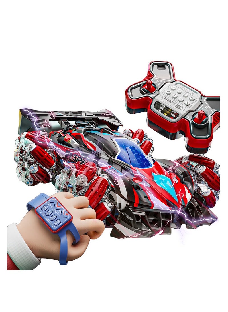 Hurricane 2.4ghz gesture control remote control stunt car watch drift smoke spray car toy 4wd remote control car with light music 360° Rotate Spray All Terrain Drift Gesture Rc Car Toy For Kids Boys & Girls - Image 1