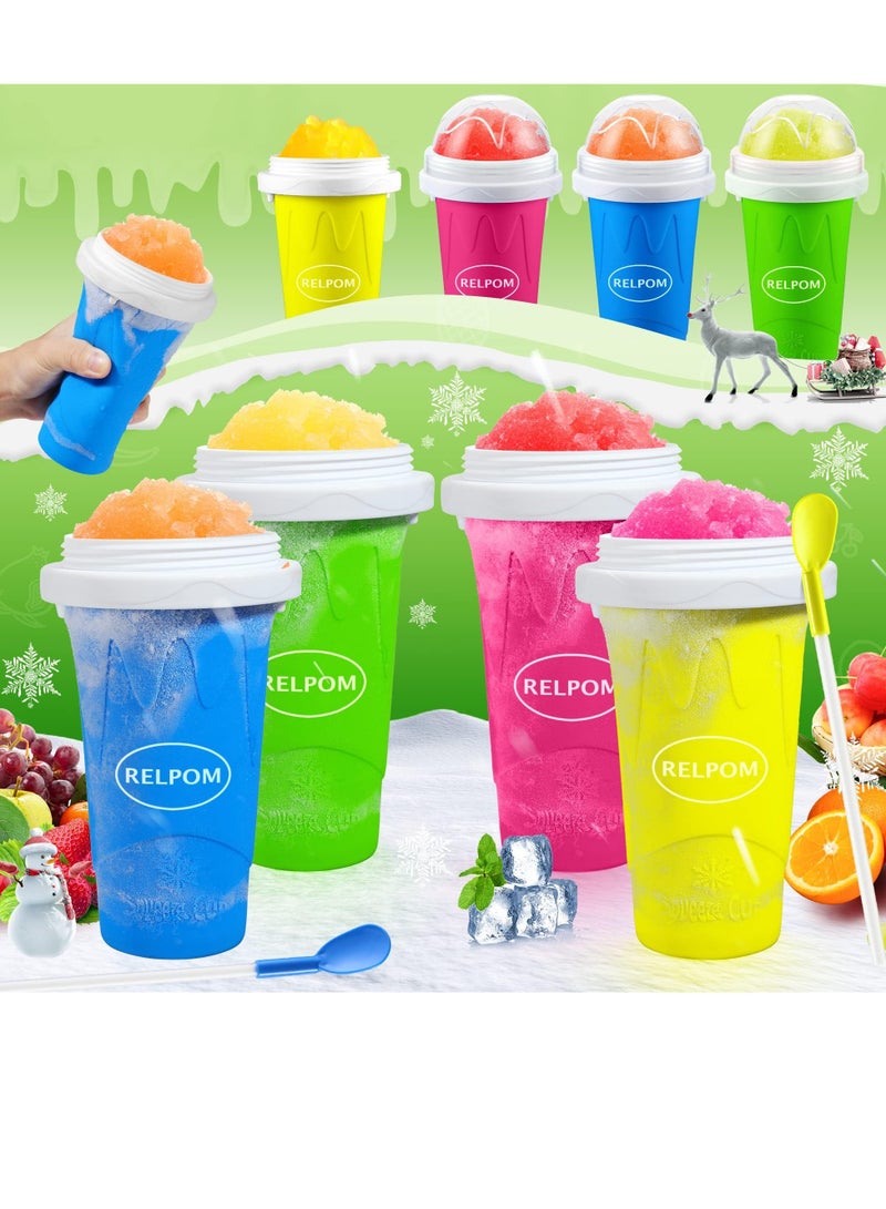 Cool Baby COOLBABY Magic Quick Frozen Smoothies Cup Cooling Cup Double Layer Squeeze Slushy Maker Cup Cool Stuff Gifts for Kids (Green) - Image 5