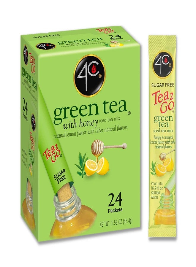 4C أكياس مسحوق مشروب 4C، شاي أخضر، عبوة واحدة، 24 كيسًا، أعواد فردية جاهزة للأكل، نكهات منعشة للمياه خالية من السكر - Image 1