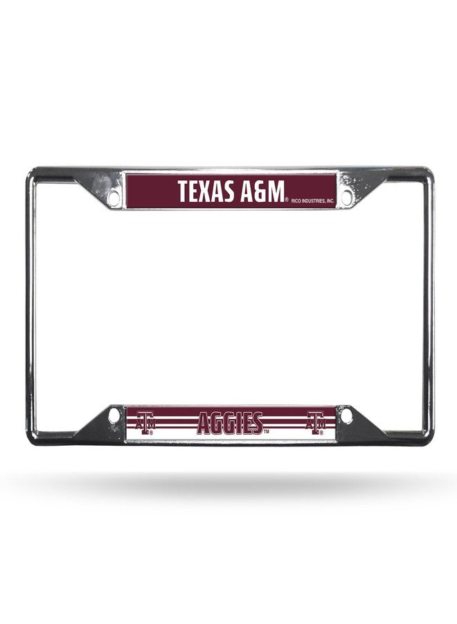 RICO NCAA Rico Industries Easy View Chrome License Plate Frame, Texas A&M Aggies - Image 2