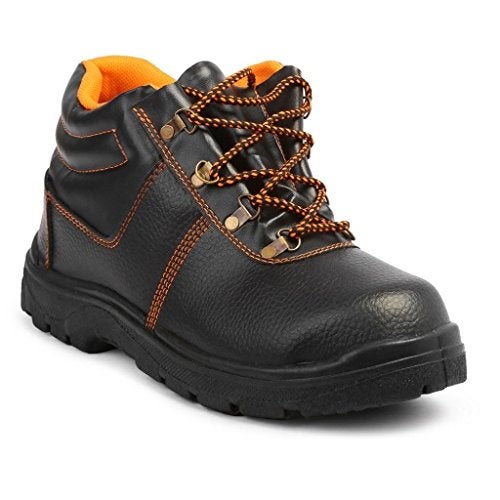 NEOSAFE Spark A5005 PVC Labour Safety Shoes (9, Black) - Image 5