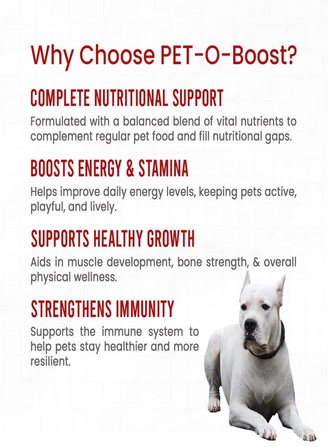 مسحوق مكمل غذائي Pet-O-Boost لزيادة الطاقة الغذائية للحيوانات الأليفة - 250 جم - إيكتيك جلوبال - Image 3