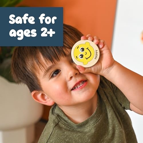 SPARK & WOW Spark Wow Wooden Magnets Emotions Magnets for Kids Ages 2 OpenEnded Play Social Emotional Learning Activity - Image 5