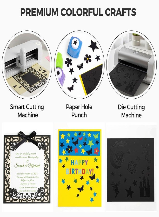 MCPINKY 50 Sheets Black Cardstock, 12x12 Cardstock Paper for Card making, Crafting, Scrapbook, Invitations, Back to School Supplies, 85 Lb/230gsm - Image 3