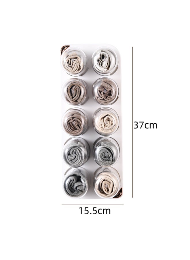 Underwear Storage Rack, Wall-Mounted Storage Box, Sock And Underwear Storage Rack, Capsule-Style Sub-Rack, No Need For Drilling, Suitable For Wardrobes( 10 Capsules) - Image 3