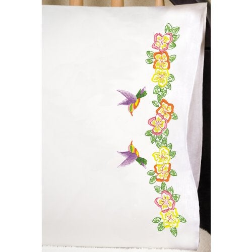 Tobin Hummingbirds Pillowcases for Embroidery - Image 1