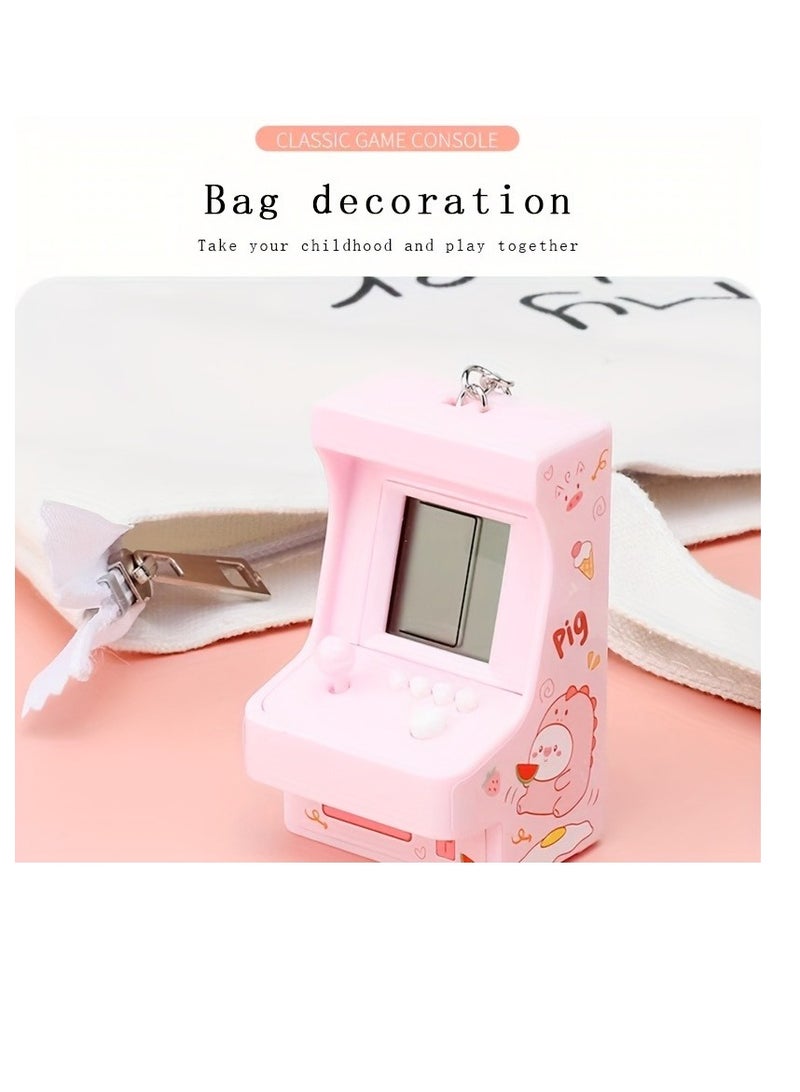 1pc Retro Mini Electronic Game Machine Pendant Keychain For Men, Creative Gifts For Men  - Image 2
