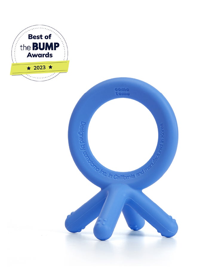 comotomo Natural Feel Baby Bottle 250 ML With Silicone Baby Teether, 3 Months + - Image 5