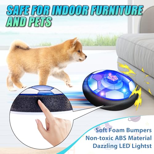 Linkowin Hover Soccer Ball for Kids Rechargeable LED Air Power Football IndoorOutdoor Floating Hover Ball Toy USB Charging Soccer Gifts for Boys Girls Ages 312 BirthdayHoliday Presents - Image 5