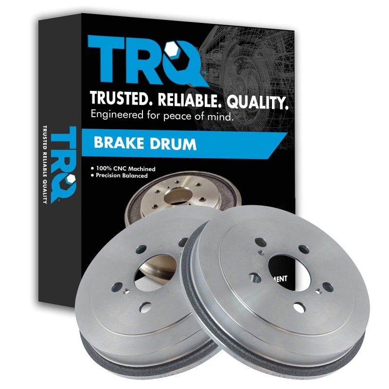 TRQ Rear Brake Drum Pair Set for 20002005 Toyota Celica 20032008 Toyota Corolla 20042008 Toyota Prius
