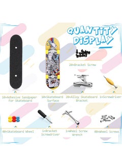 Civaner 10 Pack Diy Fingerboard Kit With Box Mini Fingerboards Skateboards For Fingers Finger Board Making Kit Finger Skateboard Kit With Mini Wrench Screwdriver Brackets Screws And Fingerboard Wheels  - Image 4