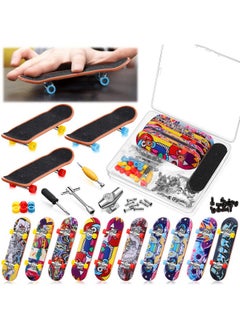 Civaner 10 Pack Diy Fingerboard Kit With Box Mini Fingerboards Skateboards For Fingers Finger Board Making Kit Finger Skateboard Kit With Mini Wrench Screwdriver Brackets Screws And Fingerboard Wheels  - Image 1