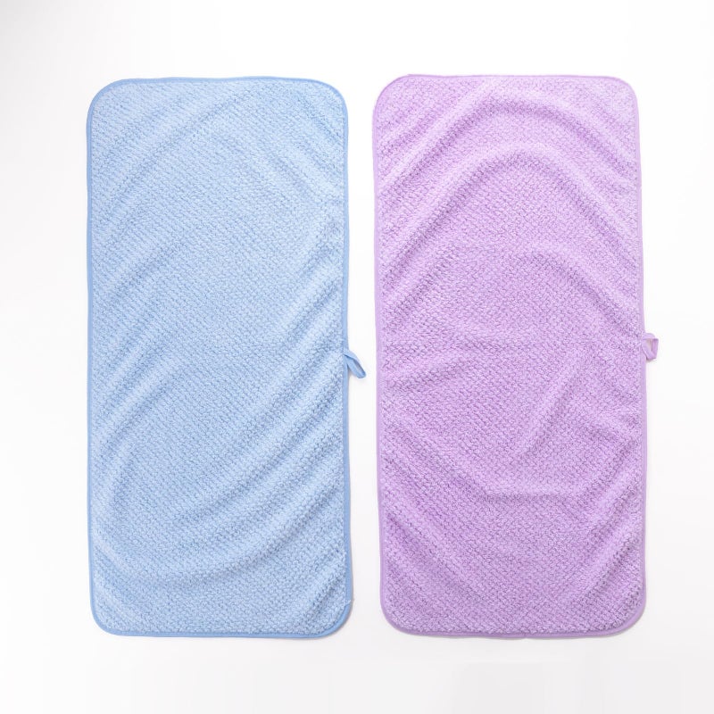 Kuber Industries Kuber Industries 2 Piece Hand Towel Set|280 GSM|Gtm & Workout Towels|Super Absorbent & Antibacterial Treatment|Small Size, Travel Friendly (Blue & Purple)  - Image 2