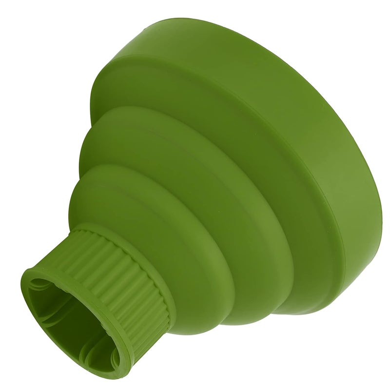 klarako Diffuser Hair Dryer Curly Hair, Silicone Diffuser Attachment Universal Collapsible Hair Dryer Diffuser Portable Travel Folding Hair Blow Dryer Diffuser Defuser Hairdryer(Green) - Image 5
