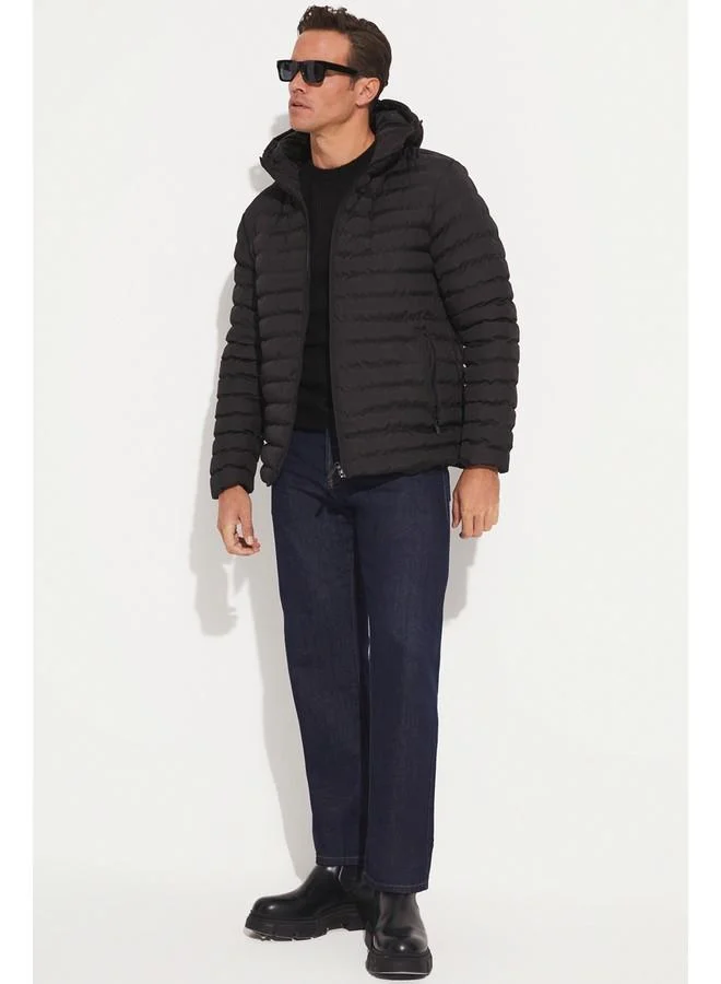 JUNE June Men Fiber Filled Coat Black