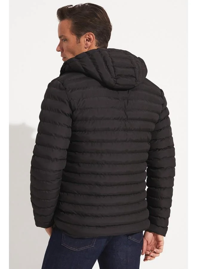 JUNE June Men Fiber Filled Coat Black