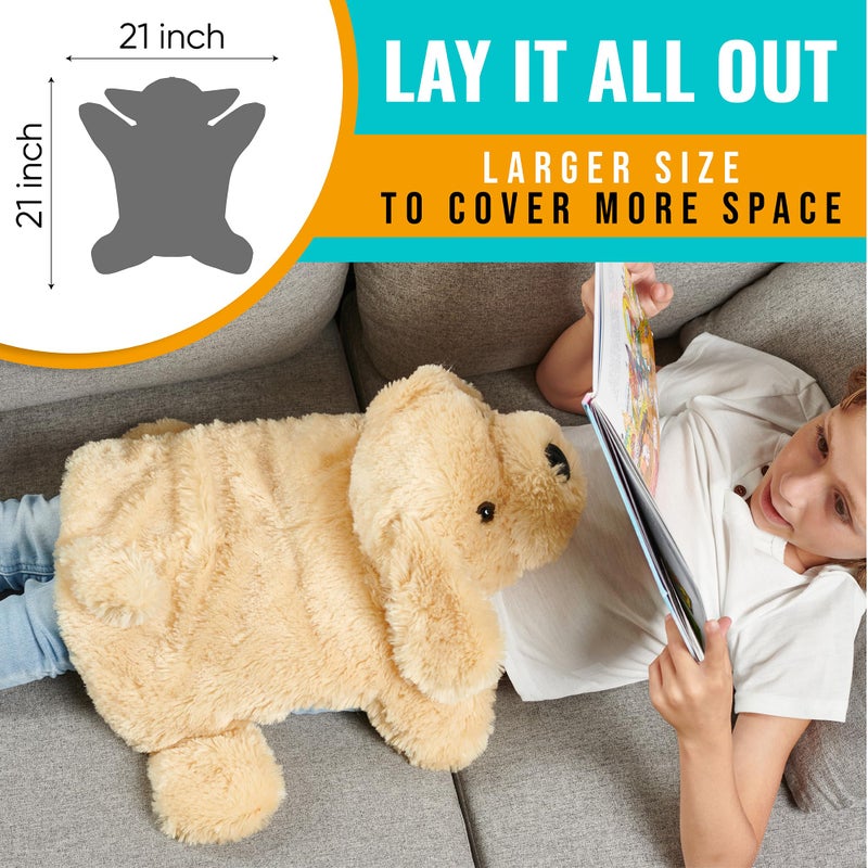 FRIENDLY CUDDLE Weighted Lap Blanket for Kids & Adults – Coco Kids Weighted Blanket – ASD, Sensory Processing Weighted Stuffed Animals Dog Toy – Microwavable Weighted Lap Pad for Kids, 5 Lbs - Image 5