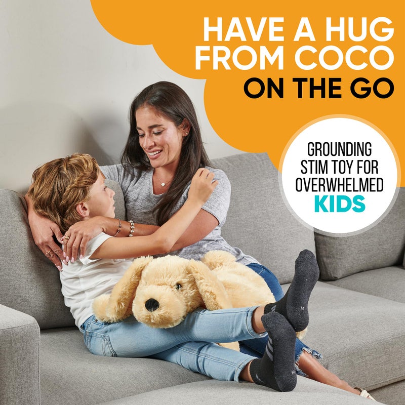 FRIENDLY CUDDLE Weighted Lap Blanket for Kids & Adults – Coco Kids Weighted Blanket – ASD, Sensory Processing Weighted Stuffed Animals Dog Toy – Microwavable Weighted Lap Pad for Kids, 5 Lbs - Image 2