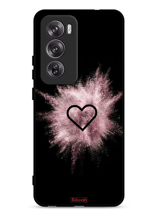 Tolwak Oppo Reno12 Pro 5G Protective Case Cover Heart On Glitters - Image 1