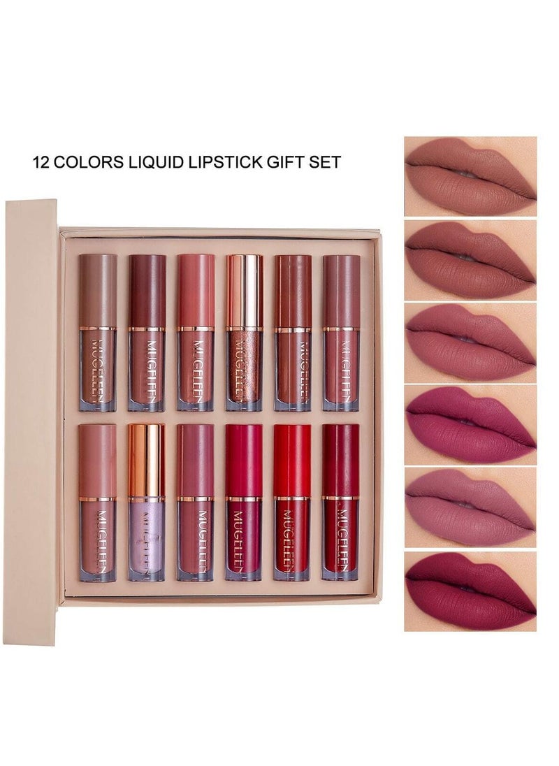 MUGE LEEN 12 Colors Matte Liquid Lipstick Set  - Image 1