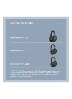 SYOSI Frozen Replacement Earpad for Sennheiser Headphones, Fits HD4.50BT/ HD4.50/ HD4.50BTNC/ HD458BT/ HD450/ HD450BT, Headset Ear Cushion with Soft Clothes & Memory Foam (Black)  - Image 5