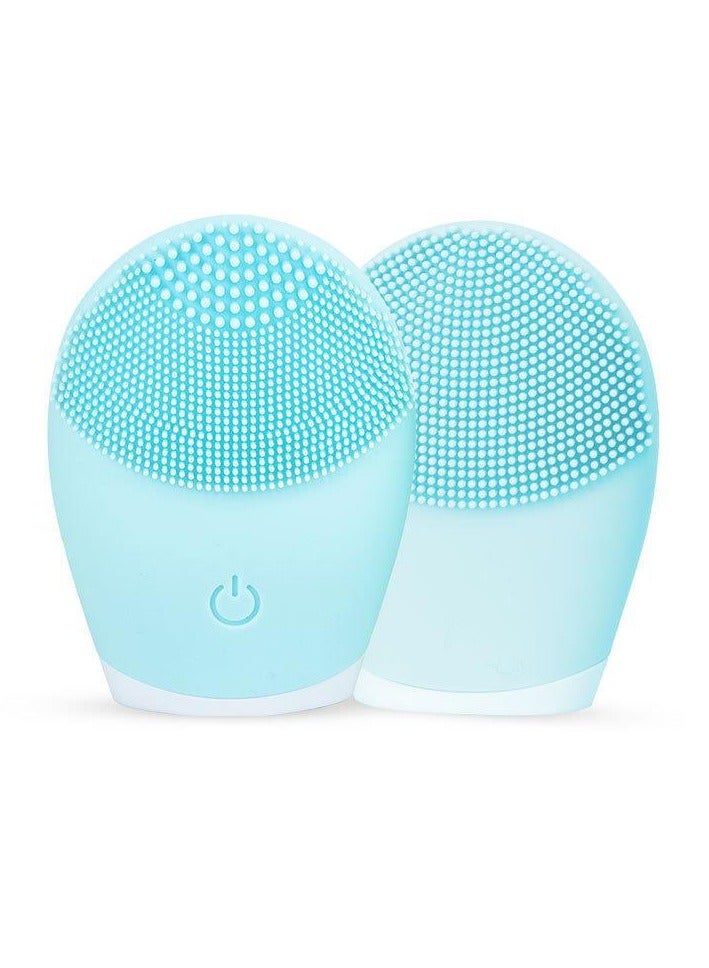 أوريتي فرشاة الوجه لفرشاة السيليكون مدلك الجلد منظف المسام العميقة تقشير لطيف والتدليك-أزرق - Image 5