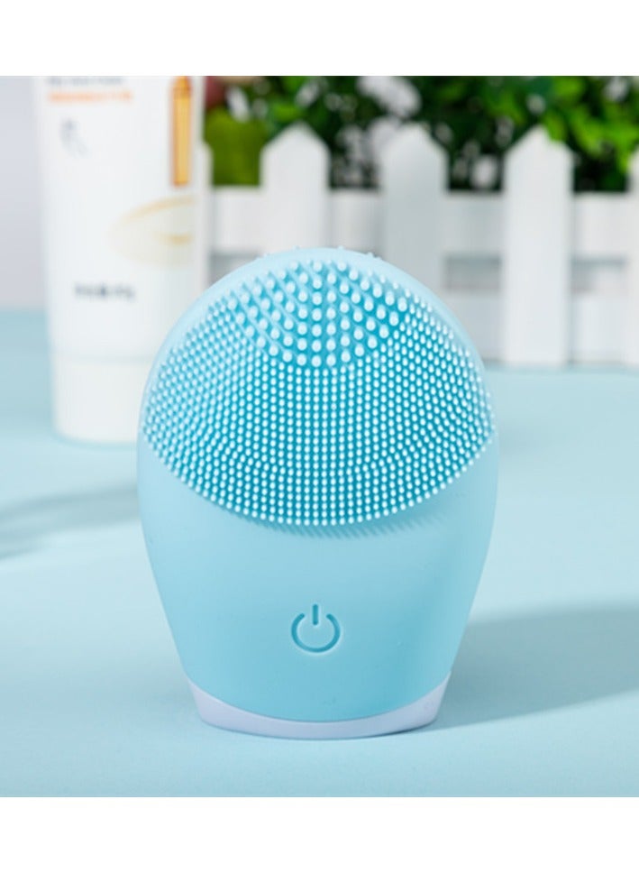أوريتي فرشاة الوجه لفرشاة السيليكون مدلك الجلد منظف المسام العميقة تقشير لطيف والتدليك-أزرق - Image 3
