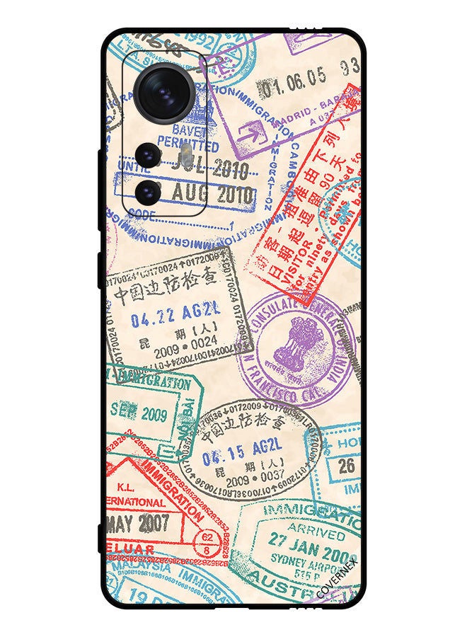 Covernex Protective Case Cover For Xiaomi 12 Travel Stamps - Image 1