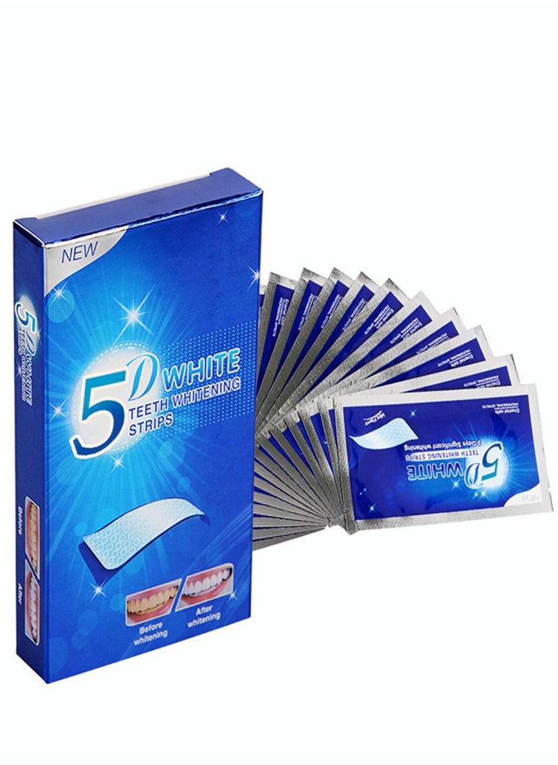 SMILEKIT - 5D White Whitestrips Teeth Whitening Strips Set 14Pieces - Image 1