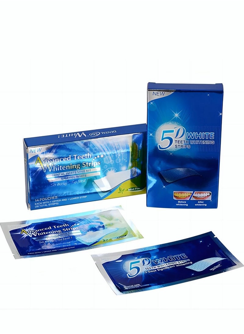 SMILEKIT - 5D White Whitestrips Teeth Whitening Strips Set 14Pieces - Image 1